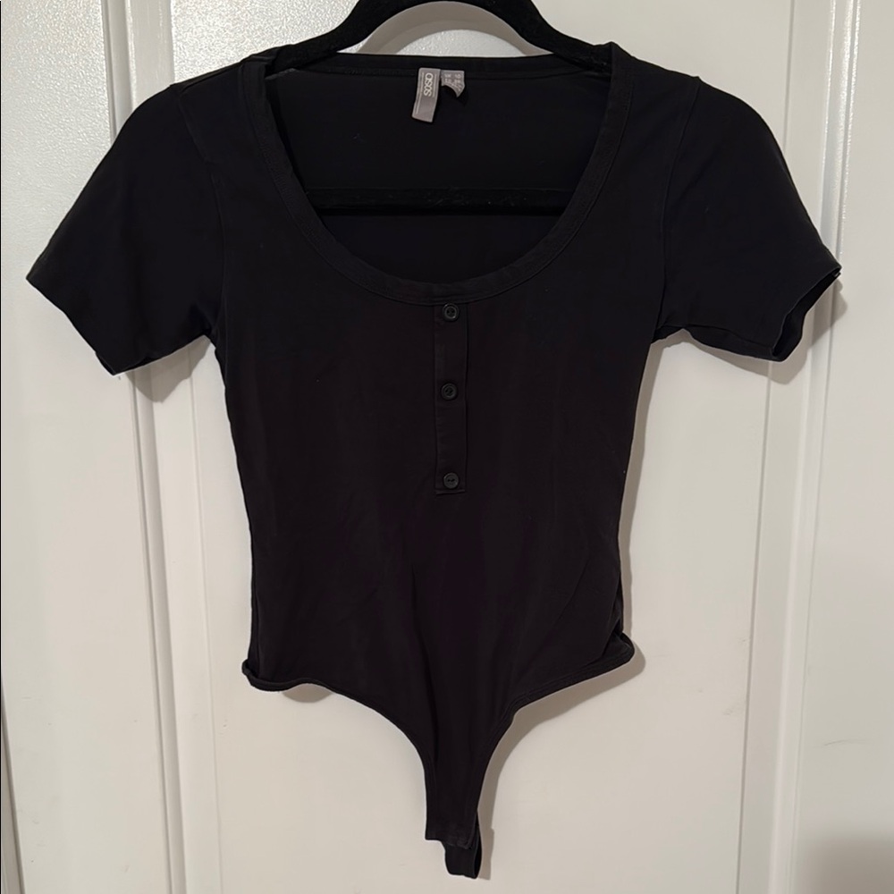 ASOS Black Short Sleeve Bodysuit